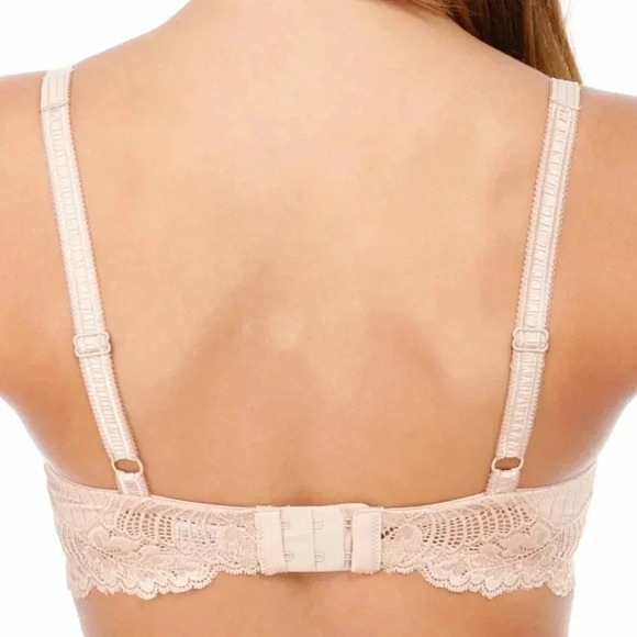 32DD Paramour 115353 Stripe Delight UW Bra Fawn Nude NWT - Picture 12 of 14